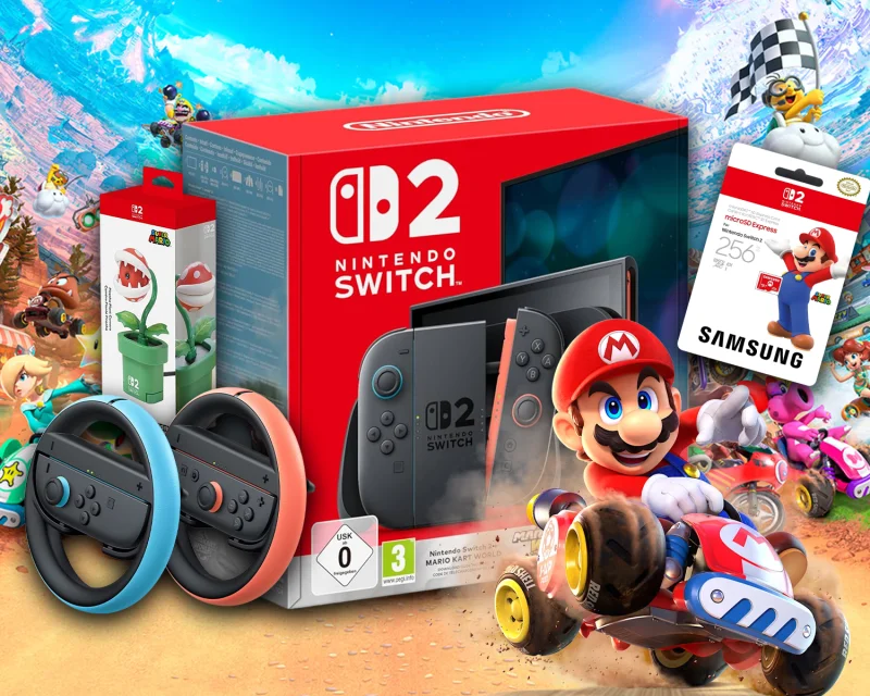 Win A Nintendo Switch 2 + Mario World & Accessory Bundle!