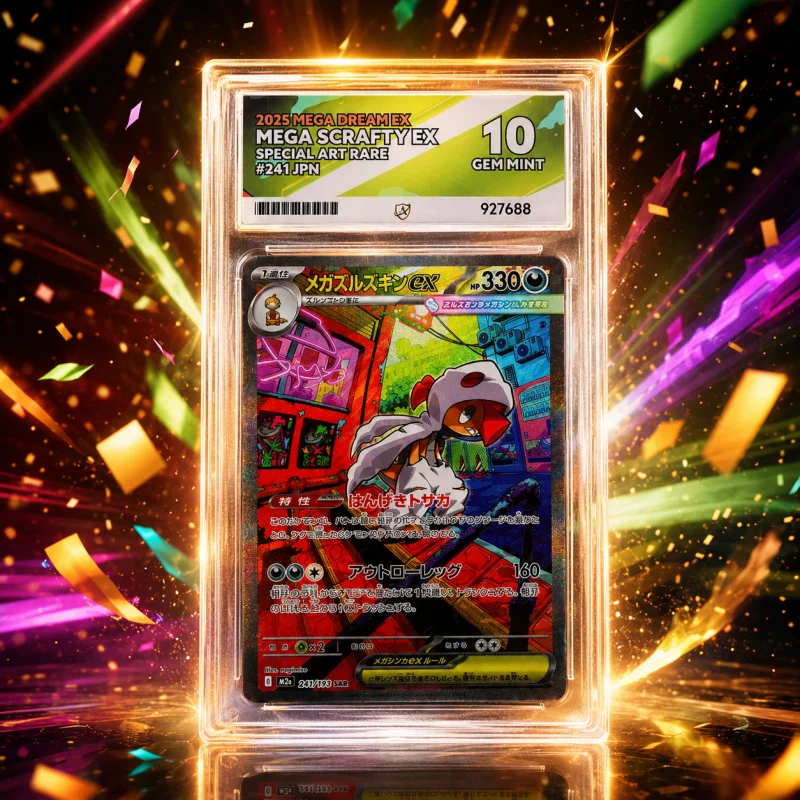 ACE 10 GEM MINT 2025 POKEMON MEGA SCRAFTY EX SPECIAL ART RARE #241