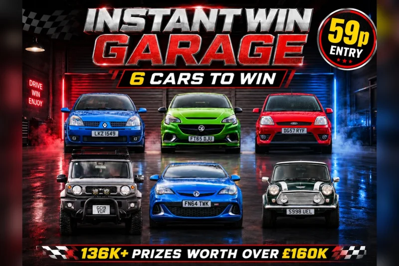 Instant Garage 6 Car Instant Win!