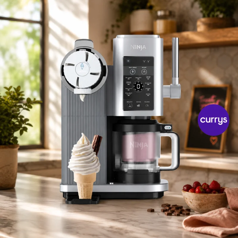 NINJA CREAMI SCOOP & SWIRL 13-IN-1 ICE CREAM AND SOFT SERVE MAKER – SILVER