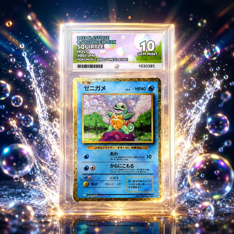ACE 10 2023 BLASTOISE & SUICUNE EX DECK SQUIRTLE HOLO #001 JPN POKEMON CARD