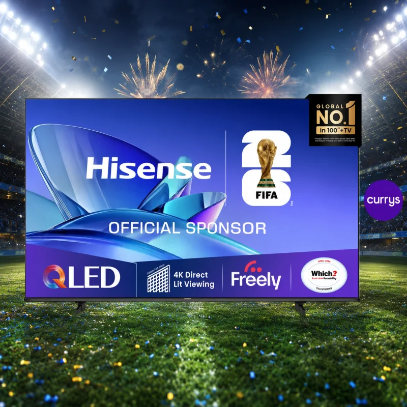 Hisense 55″ QLED 4K Ultra HD Black Smart Television