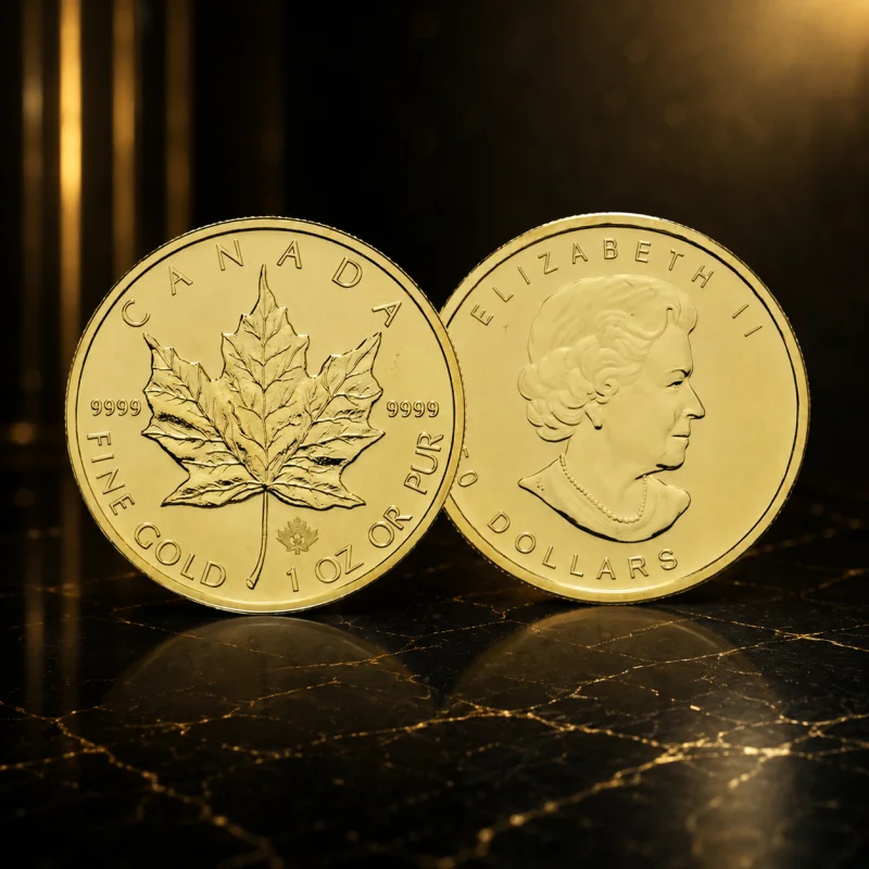 1oz Canadian Maple Leaf 999.9 fine Gold coin or £2500