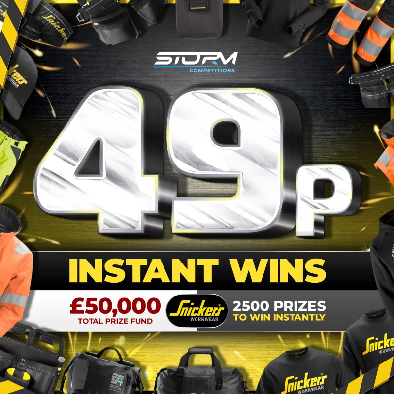 Snickers Instant Wins – 2,500 Prizes – £50,000 Prize Fund