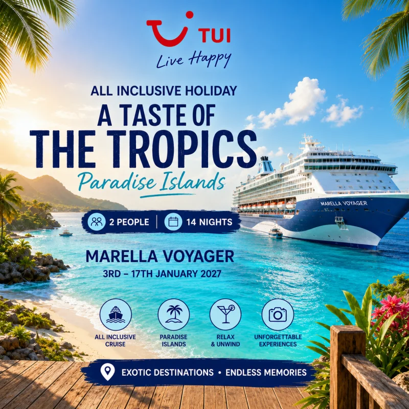 14 NIGHT ALL INCLUSIVE CARIBBEAN CRUISE FOR 2 ON MARELLA VOYAGER