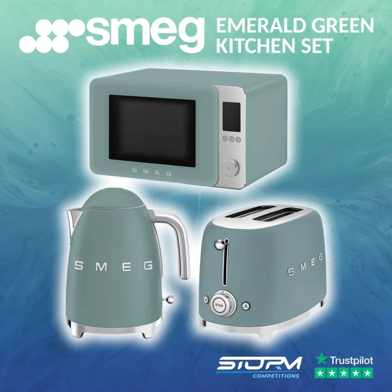 Luxury Smeg Emerald Green Kitchen Set