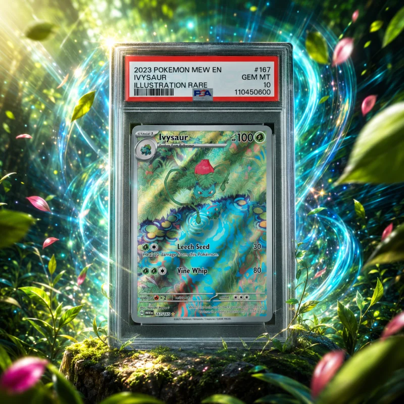 PSA 10 GEM MT IVYSAUR #167 ILLUSTRATION RARE POKÉMON 151 2023
