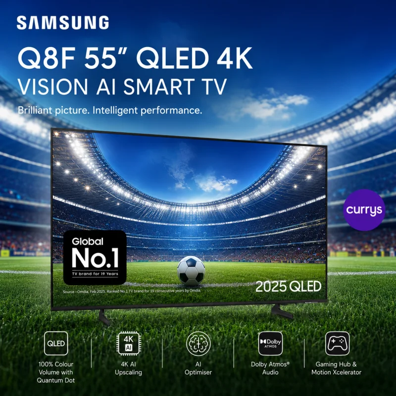SAMSUNG Q8F 55″ QLED 4K VISION AI SMART TV