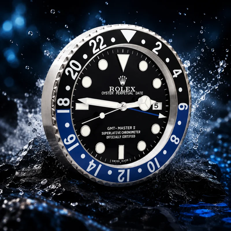 GMT MASTER II ‘BATMAN’ ROLEX STYLE WALL CLOCK