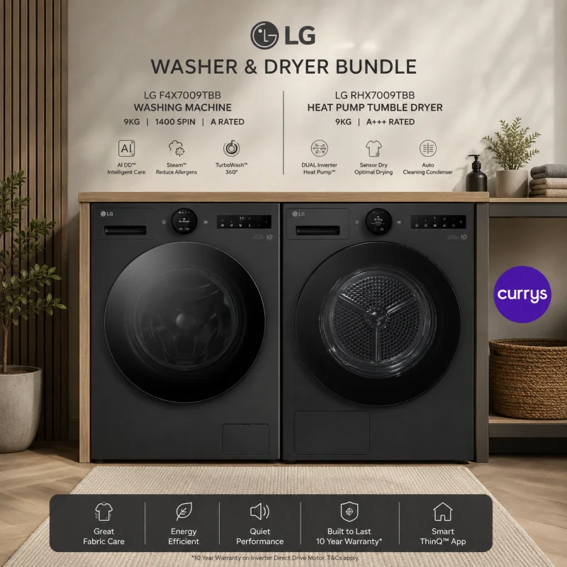 LG WASHER & DRYER A ENERGY BUNDLE