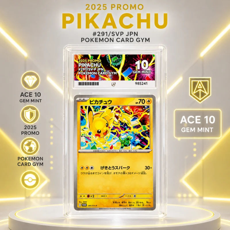 2025 PIKACHU #291/SV-P JPN PROMO ACE 10 GEM MINT – POKÉMON CARD GYM