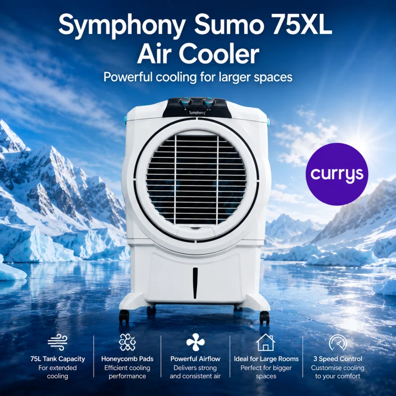 SYMPHONY SUMO 75XL AIR COOLER – GREY