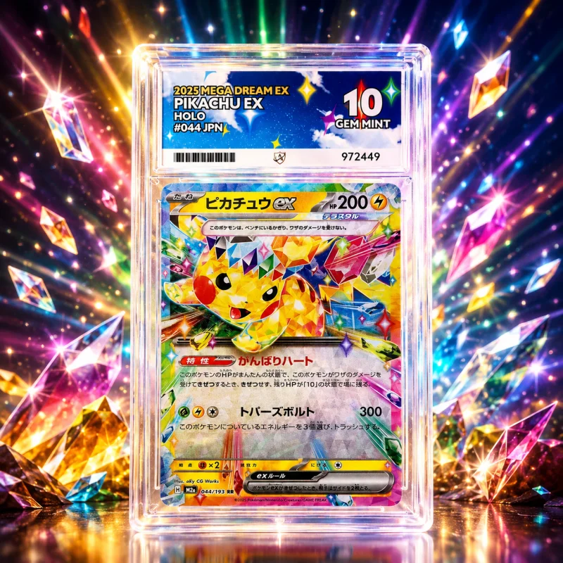 ACE 10 GEM MINT 2025 MEGA DREAM EX PIKACHU EX HOLO #044 JAPANESE POKEMON