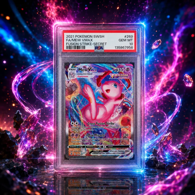 PSA 10 GEM MINT 2021 POKÉMON FUSION STRIKE FA/MEW VMAX SECRET RARE #269 ALT ART