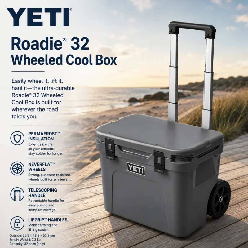 BRAND NEW YETI ROADIE 32 WHEELED COOL BOX 4 X COLOUR CHOICES