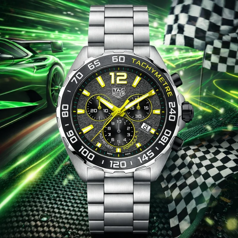 TAG HEUER F1 43MM CHRONO BLACK GREEN CERAMIC