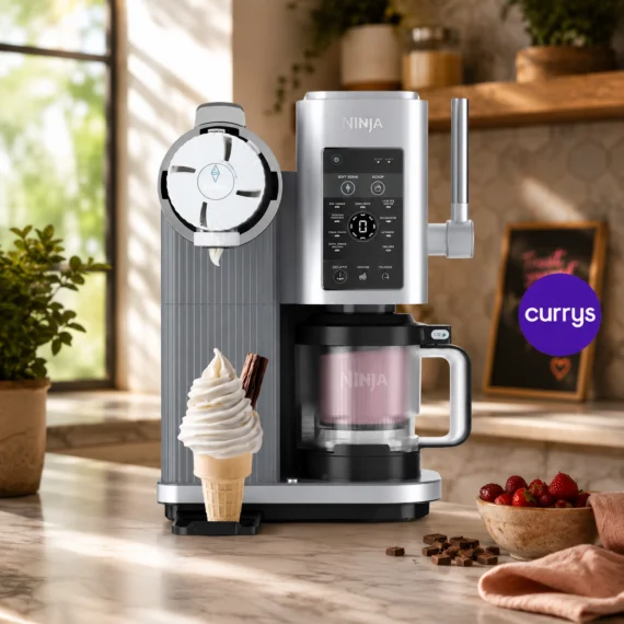 NINJA CREAMI SCOOP & SWIRL 13-IN-1 ICE CREAM AND SOFT SERVE MAKER – SILVER