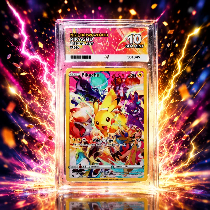 ACE 10 GEM MINT PIKACHU #160 SECRET RARE – CROWN ZENITH 2023 POKÉMON