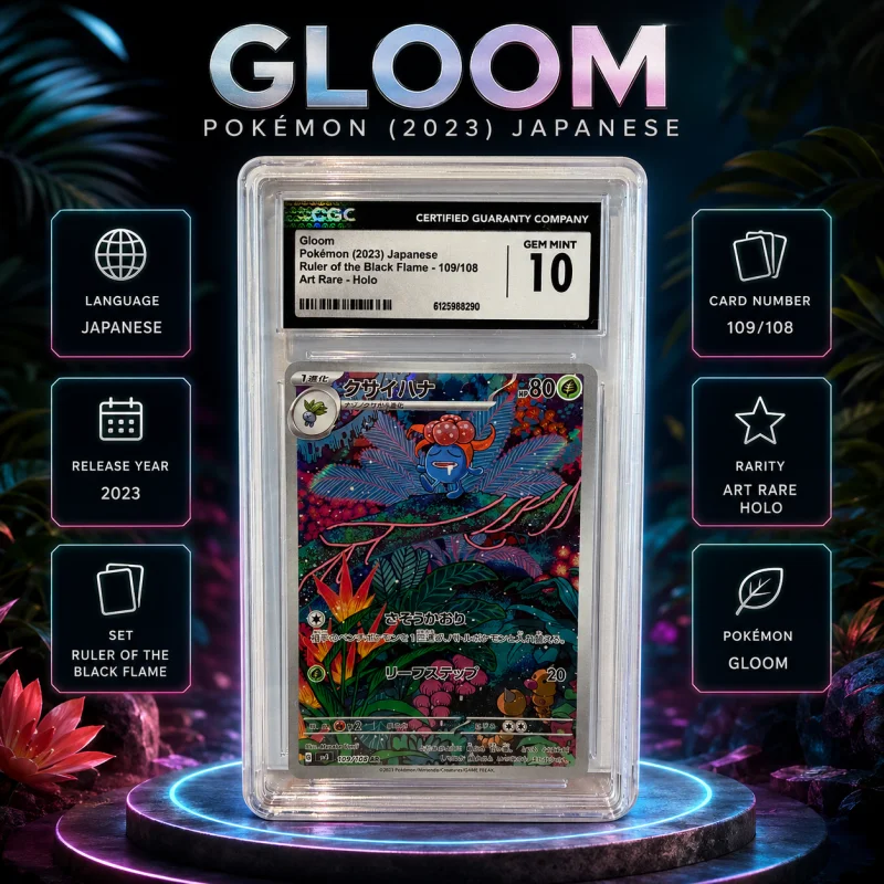 CGC 10 GLOOM ART RARE RULER OF THE BLACK FLAME SHOWCASE POKEMON