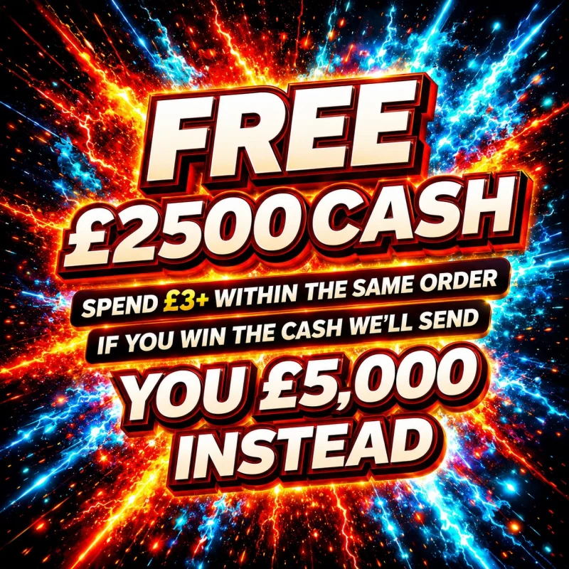FREE ENTRY – £2,500 CASH