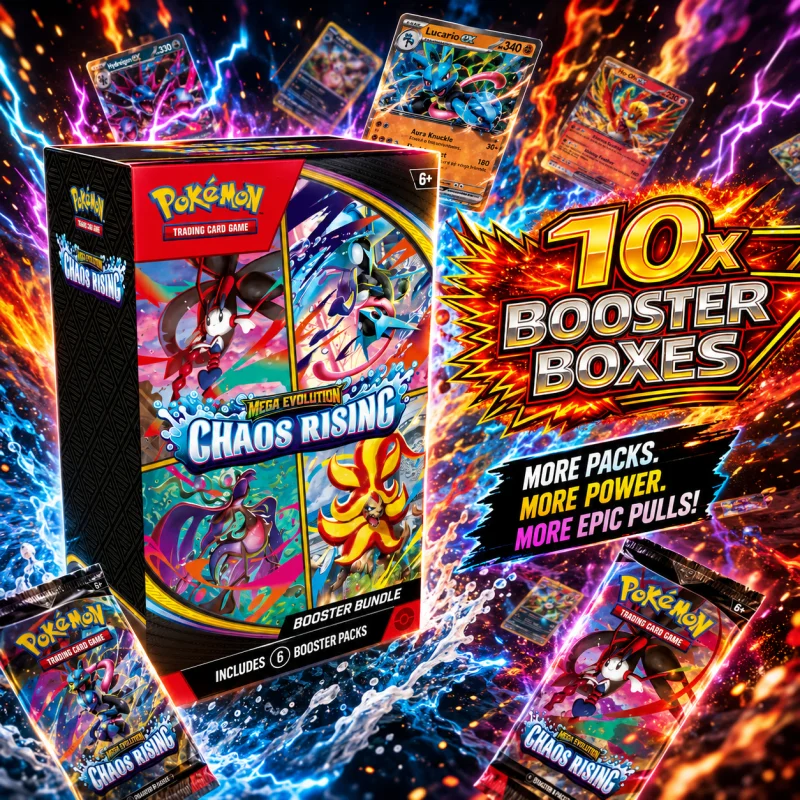 10 X BRAND NEW POKÉMON TCG: CHAOS RISING BOOSTER BNUNDLES