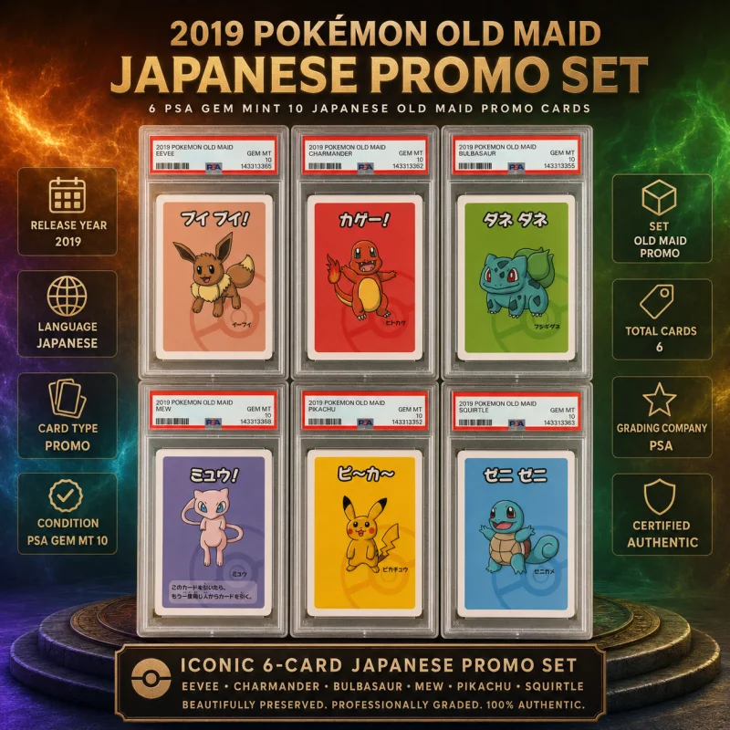 PSA 10 2019 POKÉMON OLD MAID 6-CARD JAPANESE COLLECTION