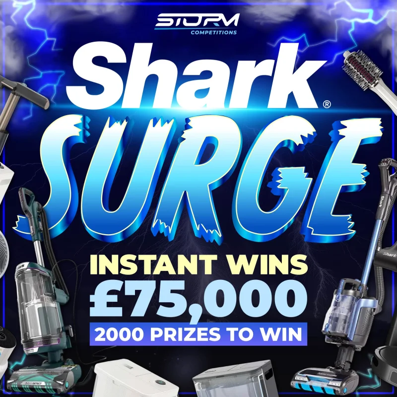 Shark Surge Instant Wins – 2,000 Prizes – £75,000 Prize Fund