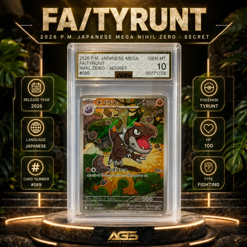 AGS 10 TYRUNT 089/080 AR NIHIL ZERO SECRET SHOWCASE POKEMO