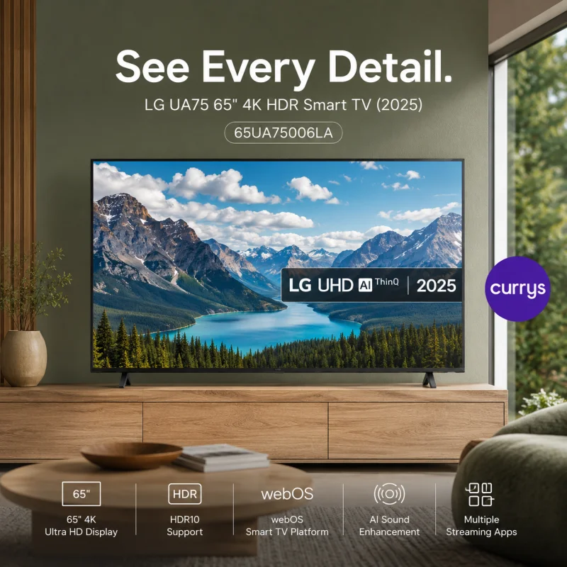 LG UA75 65″ LED 4K HDR SMART TV