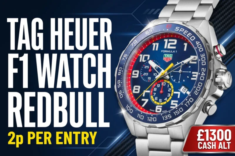 Win This TAG Heuer Formula 1 Chronograph Redbull Edition for 2p!