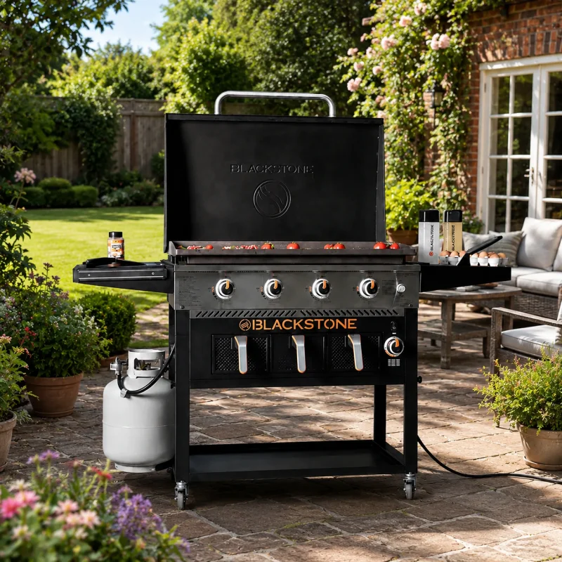 BLACKSTONE 36 INCH 4 BURNER GAS GRIDDLE BUILT IN AIR FRYERS