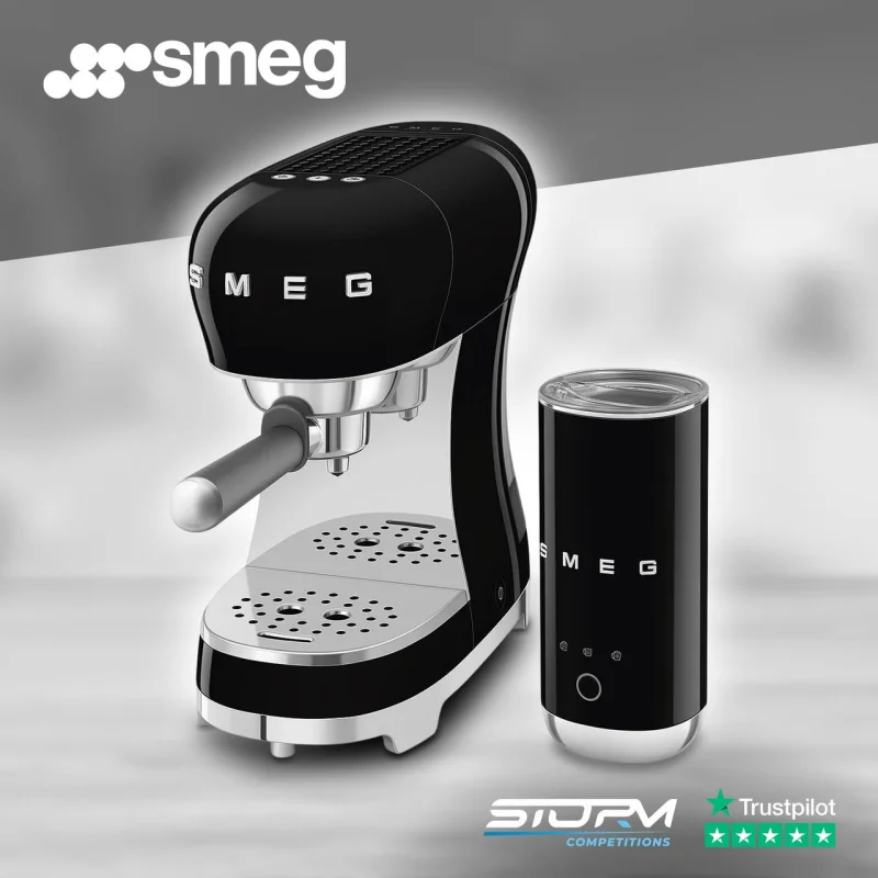 NEW Smeg Espresso Coffee Machine with Mini Milk Frother