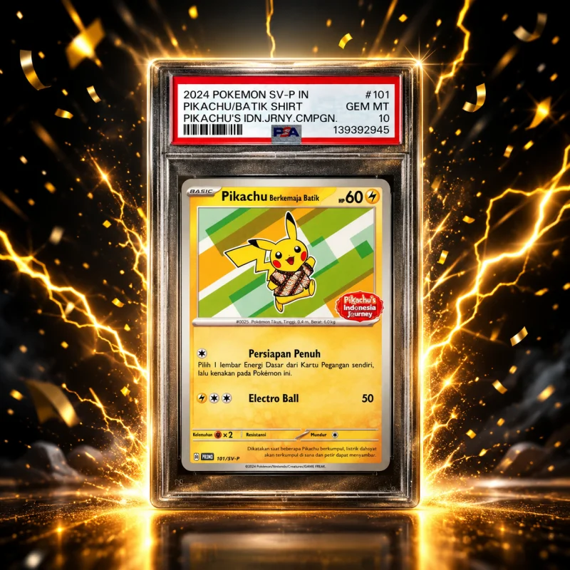 PSA 10 2024 PIKACHU BATIK SHIRT #101 INDONESIA JOURNEY PROMO POKEMON