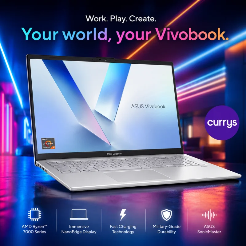 ASUS Vivobook Go 15 E1504FA 15.6″ R5 8G 512GB Laptop – Silver