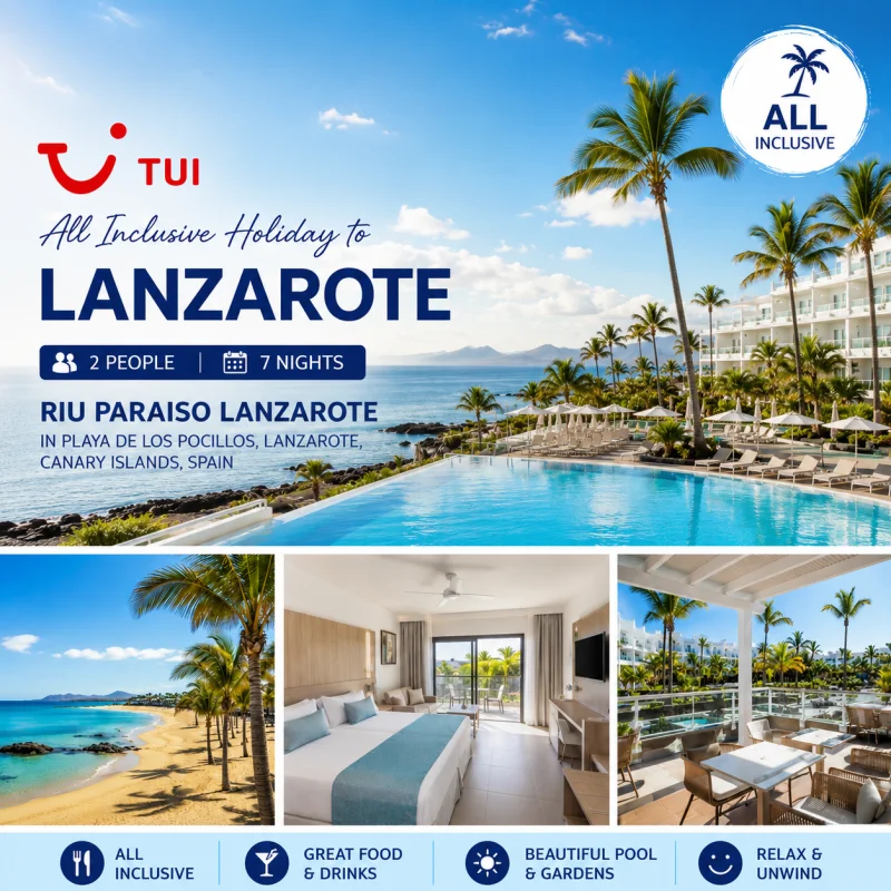 TUI ALL INCLUSIVE RIU PARAISO LANZAROTE CANARY ISLANDS