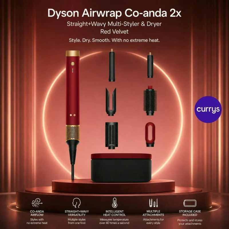 DYSON AIRWRAP CO-ANDA 2X STRAIGHT + WAVY MULTI-STYLER & DRYER - RED VELVET