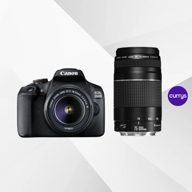 CANON EOS 2000D DSLR CAMERA + LENS