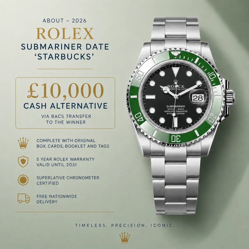 NEW 2026 ROLEX SUBMARINER STARBUCKS OR £10,000