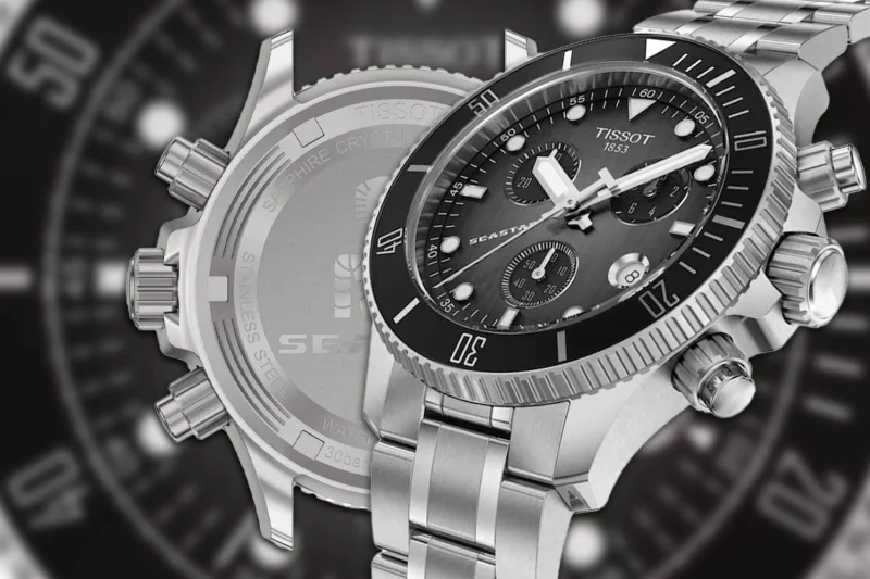 Win this LOW ODDS Tissot Seastar 1000 Chronograph 45.5mm Black Dial Gents Quartz Watch