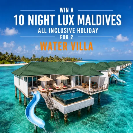Luxury 10 night Maldives All inclusive Holiday with Water Villa for 2 + £2,000 CASH