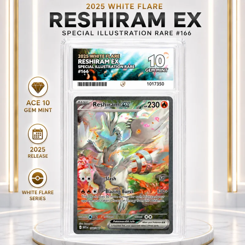 ACE 10 GEM MINT RESHIRAM EX #166 SIR POKEMON