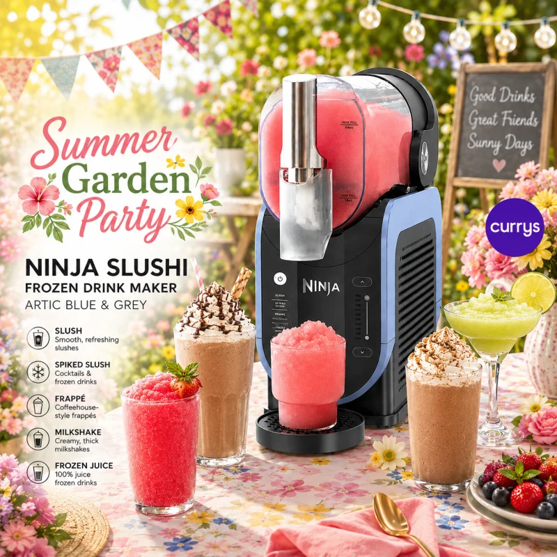 NINJA SLUSHI FROZEN DRINK MAKER – ARTIC BLUE & GREY