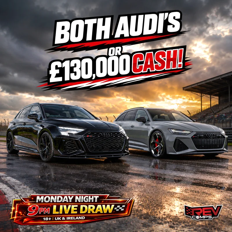 2023 AUDI RS6 AND RS3 DOUBLE CAR COMP OR £130,000