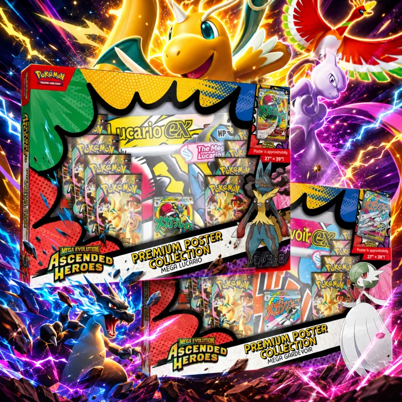 2 x BRAND NEW POKEMON ASCENDED HEROS PREMIUM POSTER COLLECTIONS