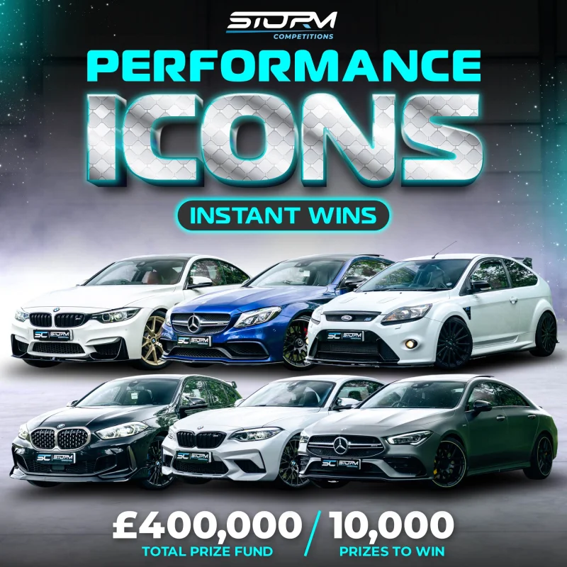 Performance Icons Instant Wins – 10,000 Prizes – £400,000 Prize Fund