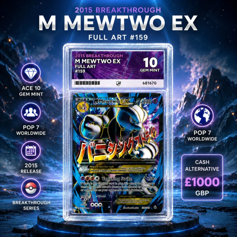 ACE 10 GEM MINT 2015 BREAKTHROUGH M MEWTWO EX  – POP 7 POKEMON or £1000