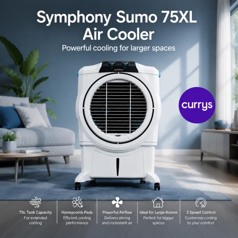 SYMPHONY SUMO 75XL AIR COOLER – GREY