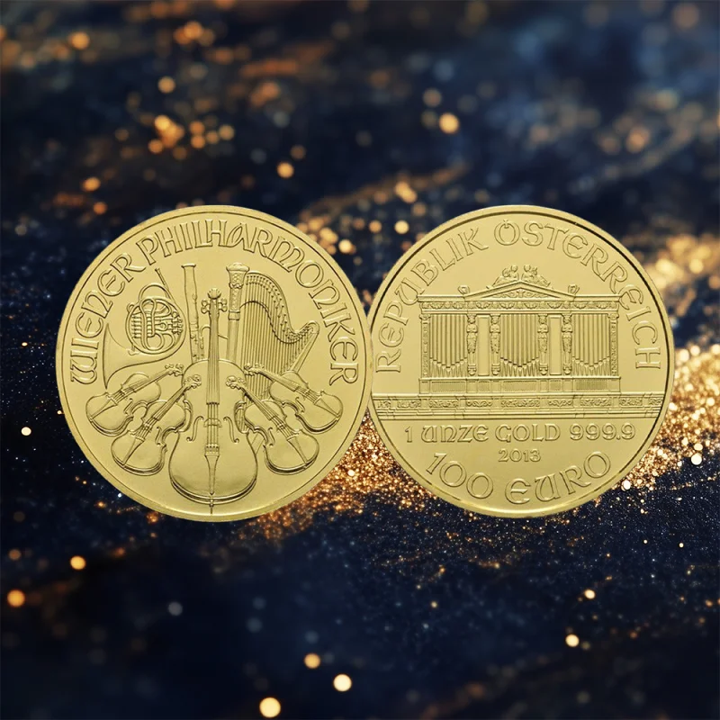Austrian Philharmonic 1oz fine Gold Coin or £2500