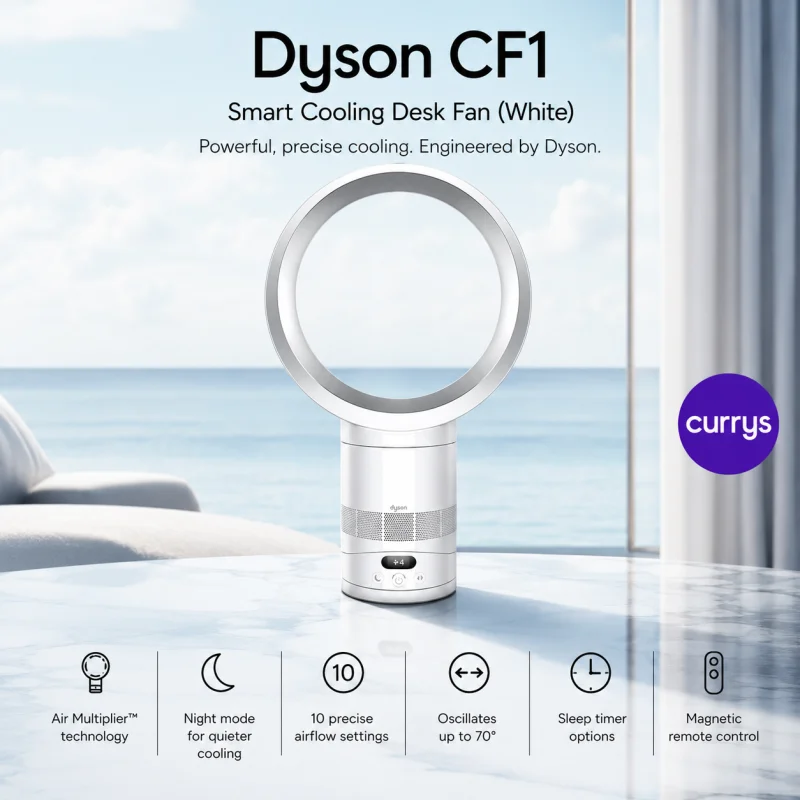 DYSON CF1 SMART COOLING DESK FAN – WHITE