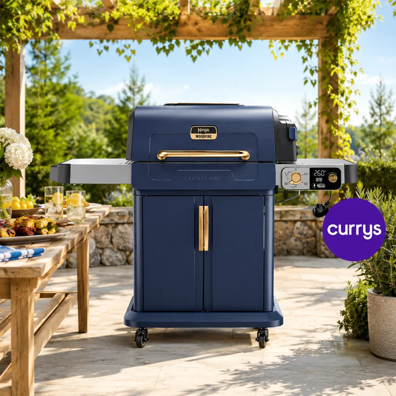 Ninja FlexFlame Gas BBQ And Outdoor Cooking System – Blue And Gold